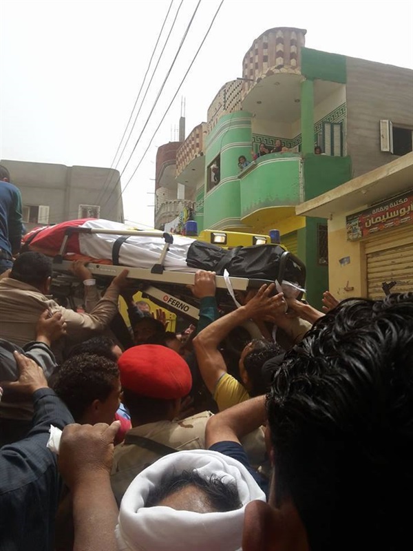 بالصور..أهالى الشرقية يشيعون جثماني شهيديها فى سيناء