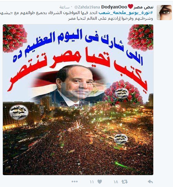 هاشتاج "ثورة يونيو ملحمة شعبية" يشعل "تويتر"