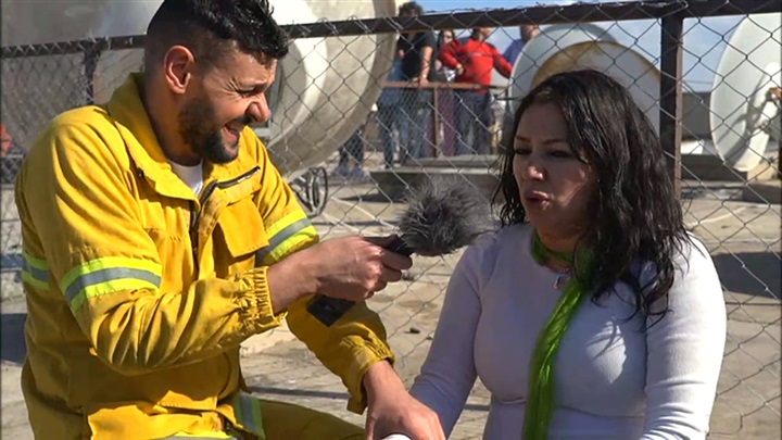 بالصور.. رد فعل الفنانة «انتصار» فى برنامج «رامز بيلعب بالنار»