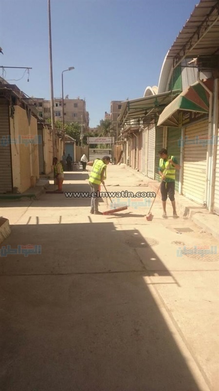 بالصور.. تجميل وتنظيف سوق الثلاثين بحي المنتزه بالإسكندرية