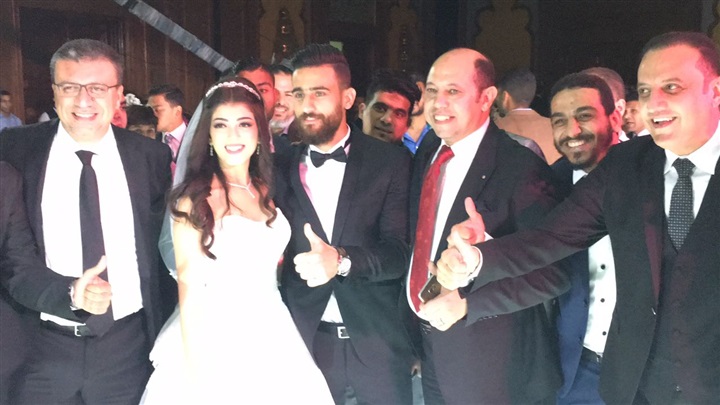 بالصور.. عمرو الليثي وشيكابالا والصقر في حفل زفاف باسم مرسي
