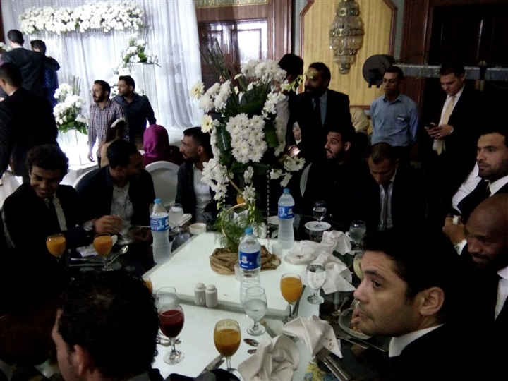 بالصور.. عمرو الليثي وشيكابالا والصقر في حفل زفاف باسم مرسي