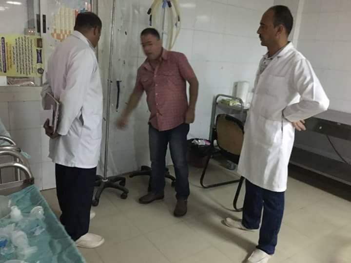 بالصور.. زيارة مفاجة لمدير مكافحه العدوى لمستشفى ناصر ببني سويف 