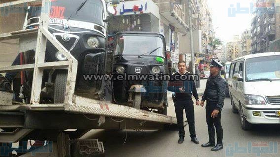 بالصور.. حملة مرورية على حي تان المنتزة بالإسكندرية