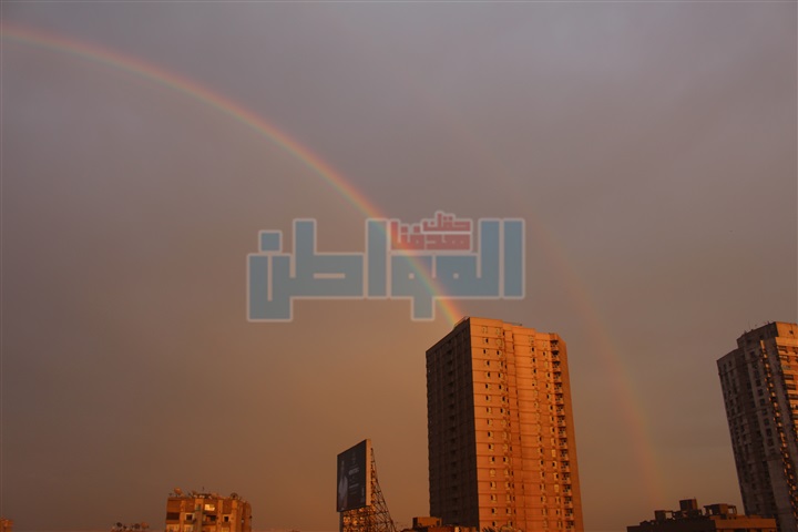 بالصور.. "المواطن" يرصد ظهور قوس قزح في السماء