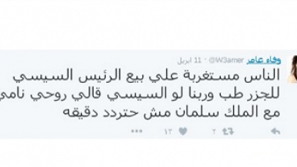 وفاء عامر : لو السيسي