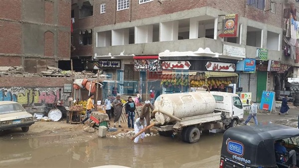 كسر ماسورة مياه بمنطقة