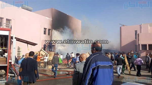 حريق داخل مدينة الإنتاج