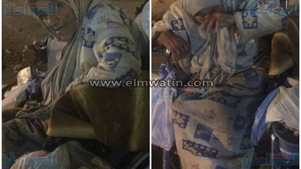 سيدة تقيم بالشارع