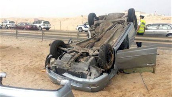  حادث انقلاب سيارة