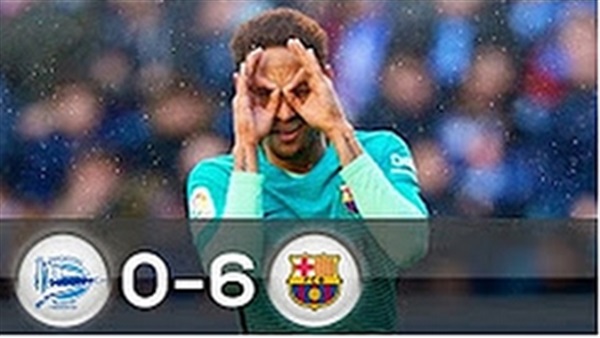 برشلونة يكتسح ألافيس