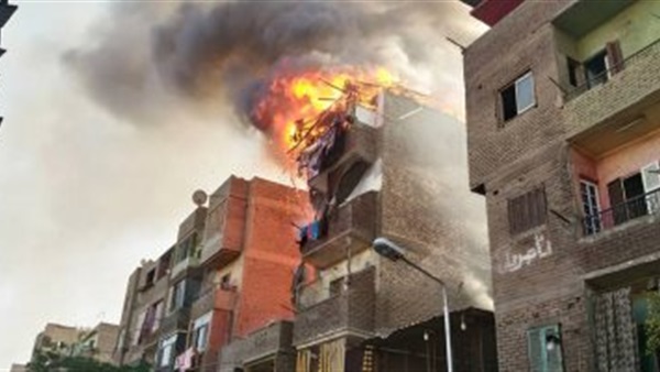 حريق داخل شقة بالدقى