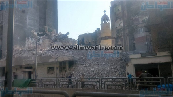 صورة للعقار المنهار