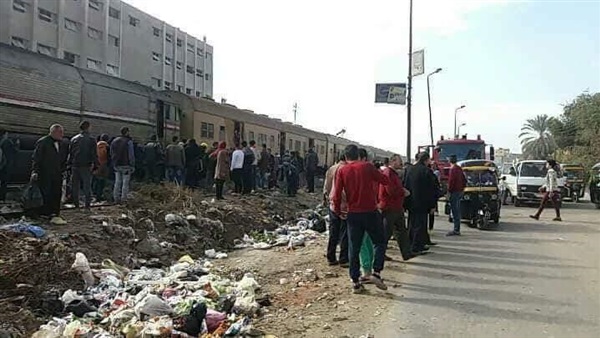 حريق في قطار