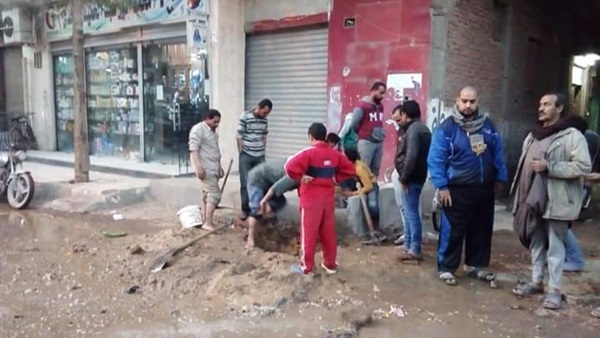 كسر ماسورة مياه