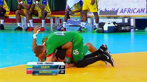 صورة من مباراة المغرب