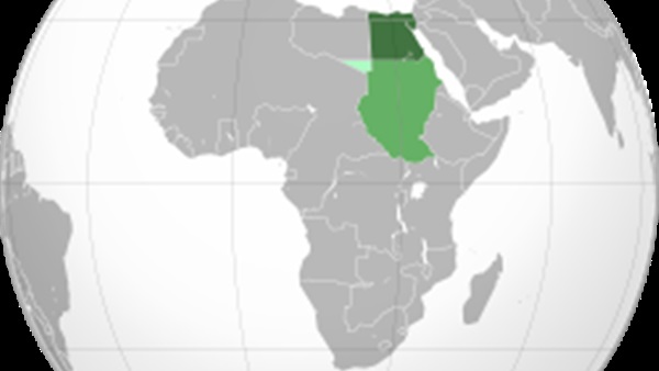 خريطة مصر والسودان