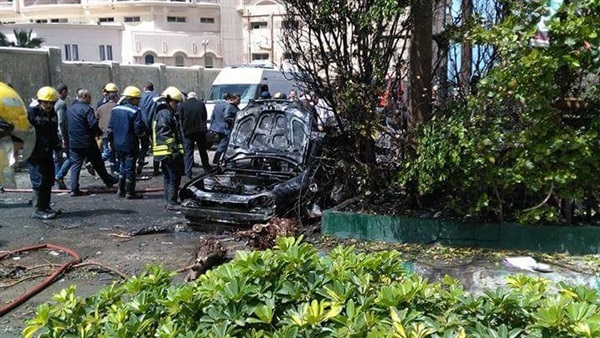 جانب من انفجار الاسكندرية