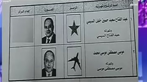 ورقة التصويت بالانتخابات