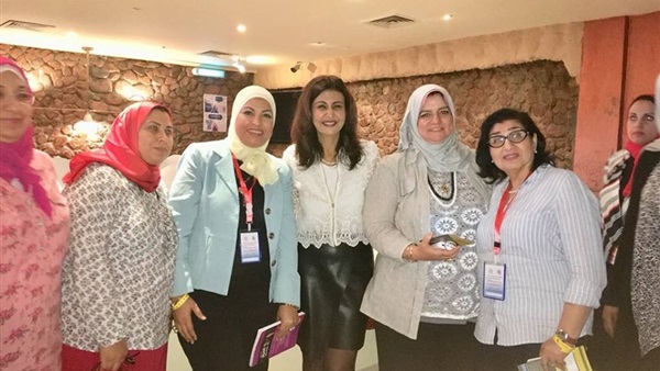 سها عيد أثناء المؤتمر