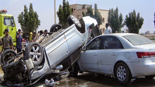 حادث انقلاب سيارة