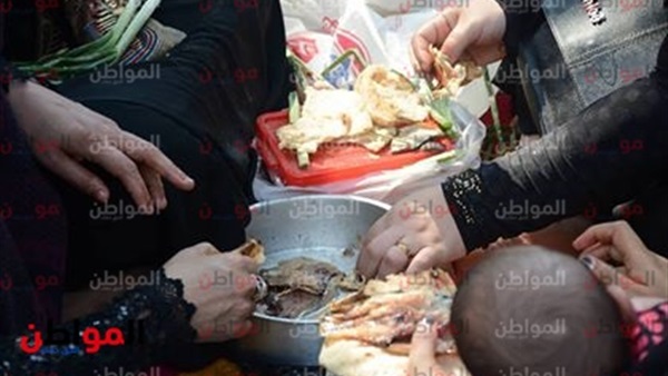 فسيخ ورنجة وبصل أخضر