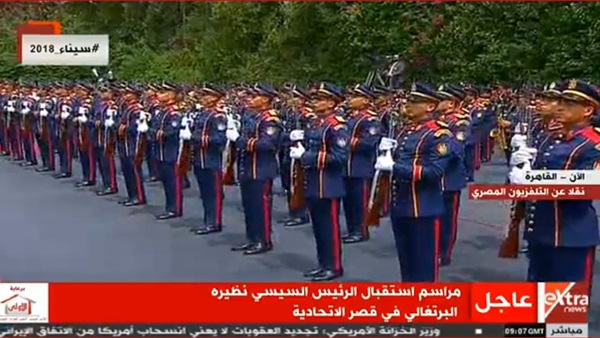 مراسم استقبال السيسي