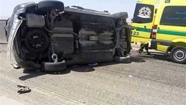 حادث انقلاب سيارة