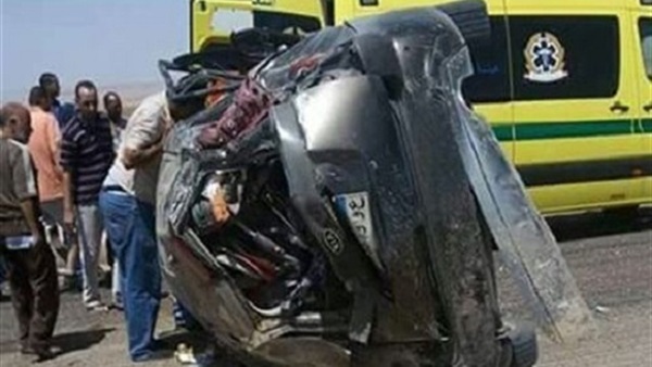 حادث انقلاب سيارة