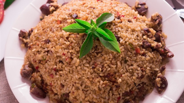 أرز بالكبد والقوانص