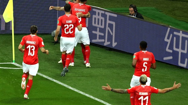 فرحة لاعبي سويسرا