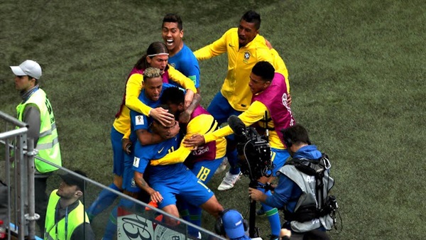 فرحة لاعبي البرازيل