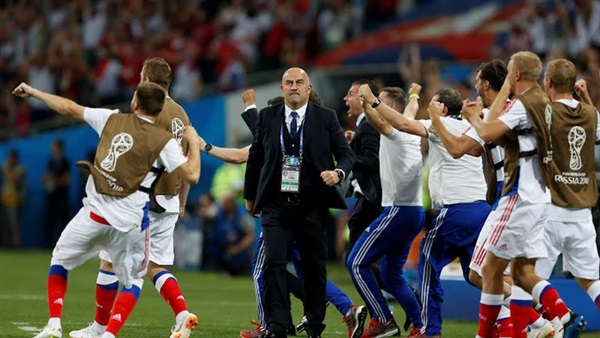 فرحة لاعبي روسيا