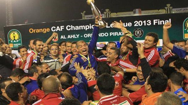 فرحة لاعبو الأهلي