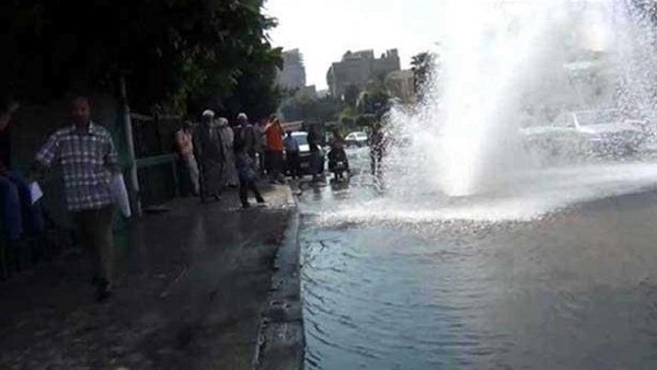 انفجار ماسورة مياه