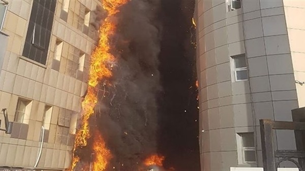 حريق في مستشفى بالمقطم