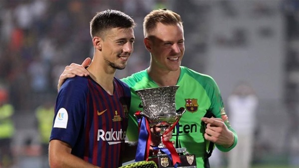 احتفالات لاعبي برشلونة