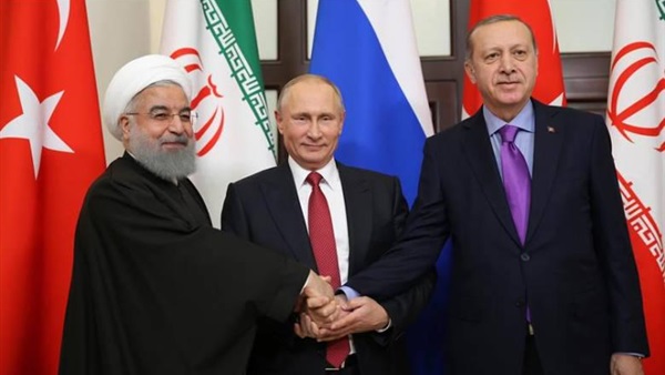 أردوغان وروحاني وبوتين