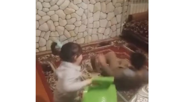 طفلة تنفذ مقلبا في