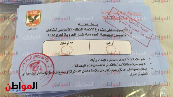 بطاقة التصويت