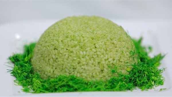 طريقة عمل أرز أخضر
