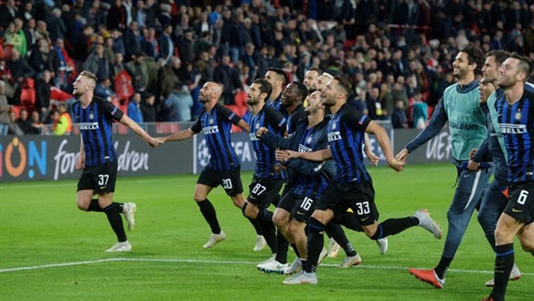 إحتفال لاعب يإنتر