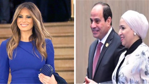 الرئيس وقرينته وميلانيا
