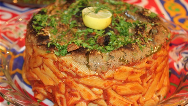 طاجن مكرونة بالكبدة