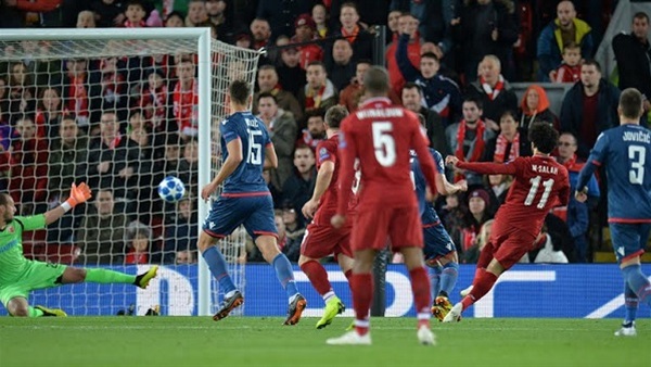 محمد صلاح يسجل في