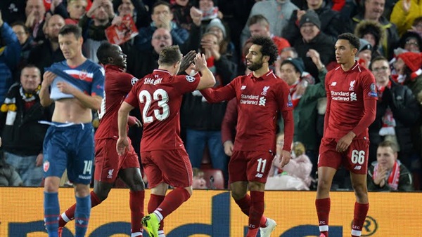 صلاح ولاعبي ليفربول