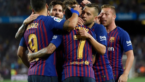 لاعبي برشلونه