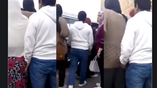 شاب يتحرش بفتيات