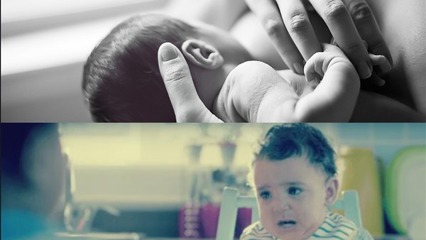 ..عارضة ترضع ابنتها
