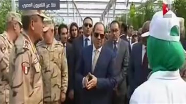 الرئيس السيسى ومسئولة